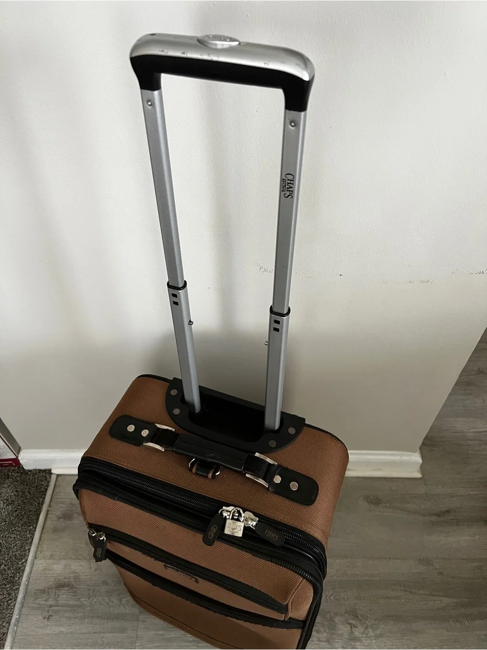 RARE Vintage Ralph Lauren Chaps Rolling Suitcase Luggage Tan
